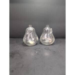 Princess House Pear Oil Lamp Set, Clear‎ Heritage Blown Glass, 4" H, Table Decor